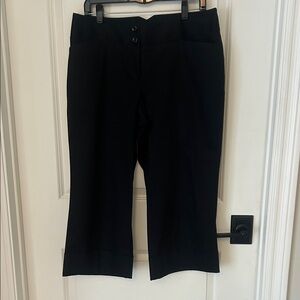 Lane Bryant Black Cotton Blend Cropped Pants